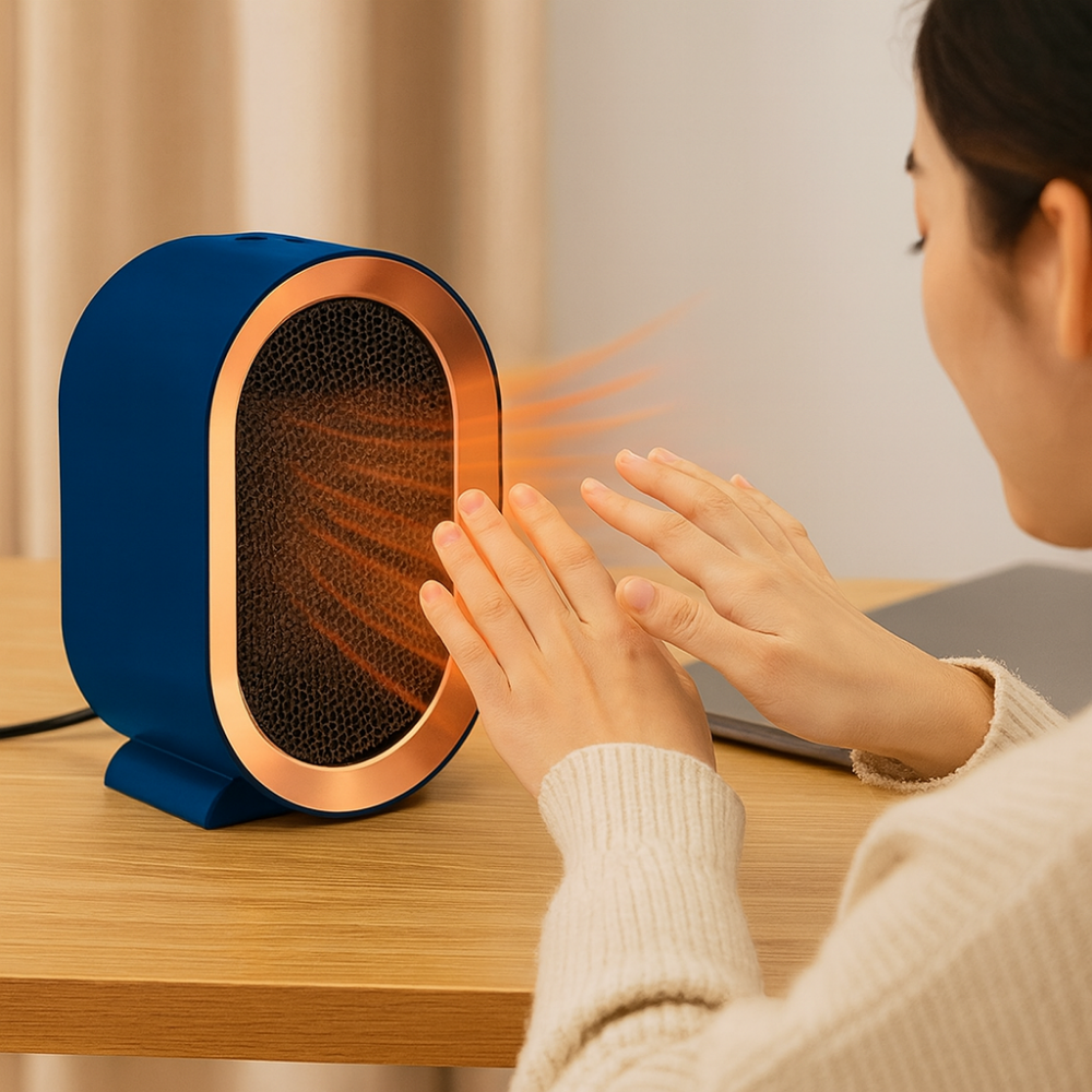 Portable Electric Space Heater – Fast Heating, Energy Efficient, Quiet & Compact for Home and Office