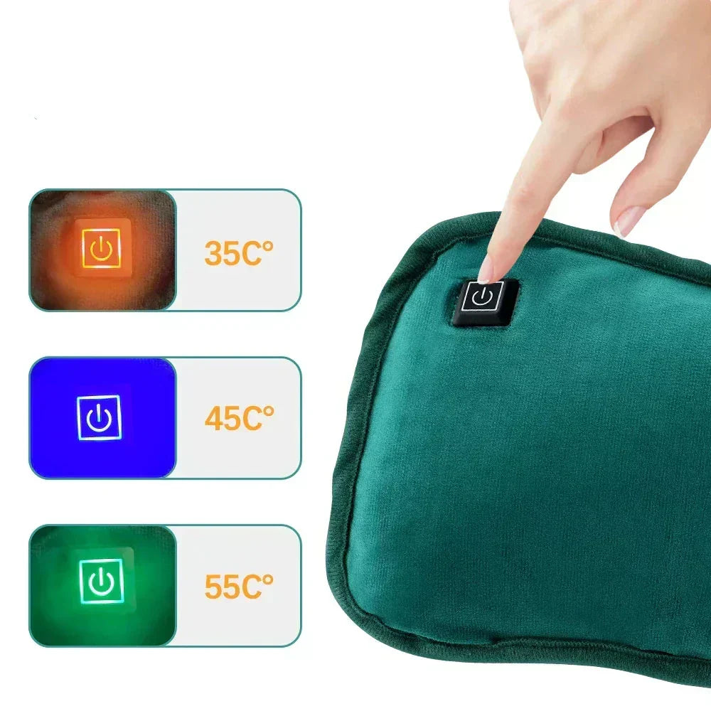 Portable Graphene Heat Pad | USB Powered | 3 Heat Settings | Hand & Stomach Warmer | Auto Shut-Off