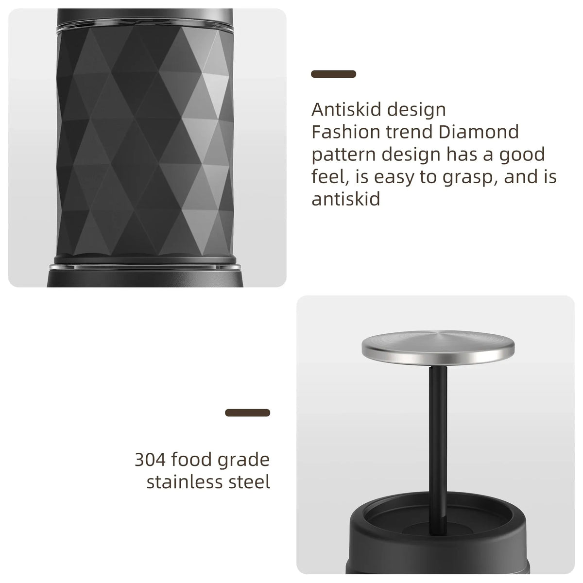 Portable Hand Press Espresso Maker for Travel – Works with Capsules & Ground Coffee