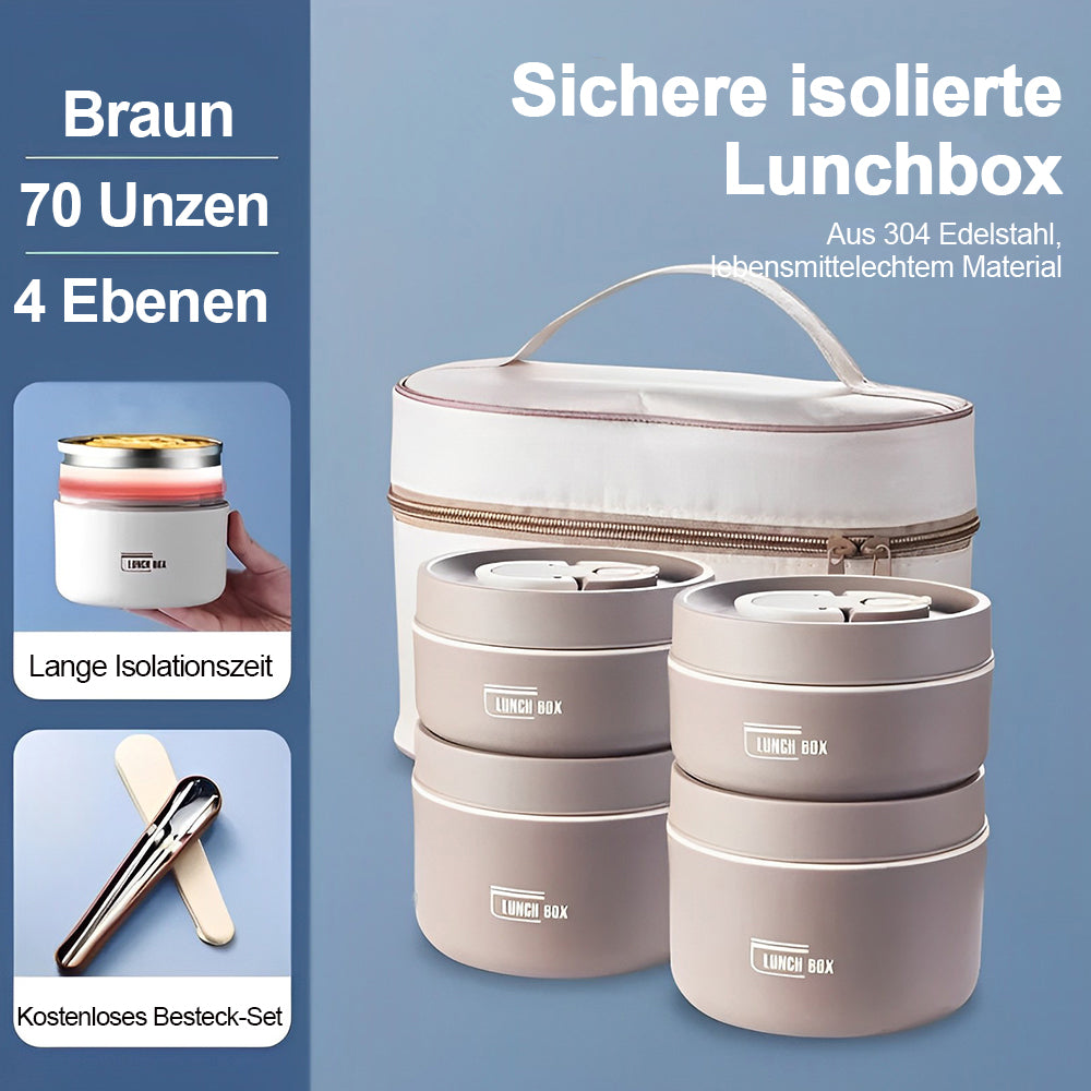 Portable insulated lunch box set