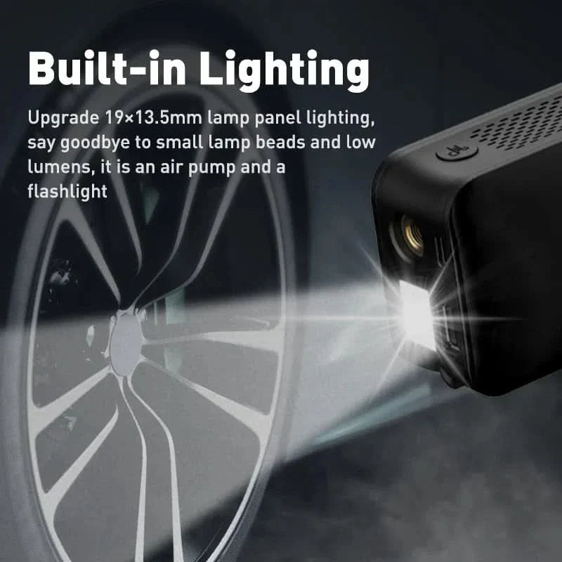 Portable rechargeable tire inflator for car & bike