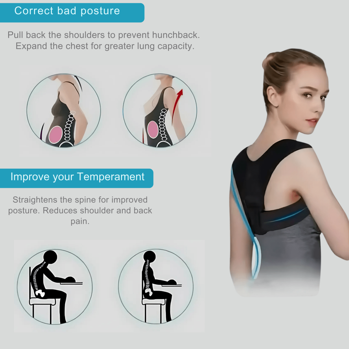 PostureFit posture corrector for everyday comfort