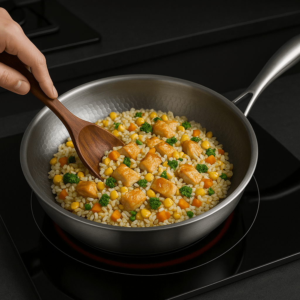 Premium Titanium Frying Pan for All Cooktops - Cook Healthier and Longer