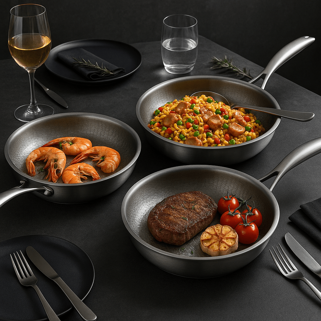 Premium Titanium Frying Pan for All Cooktops - Cook Healthier and Longer