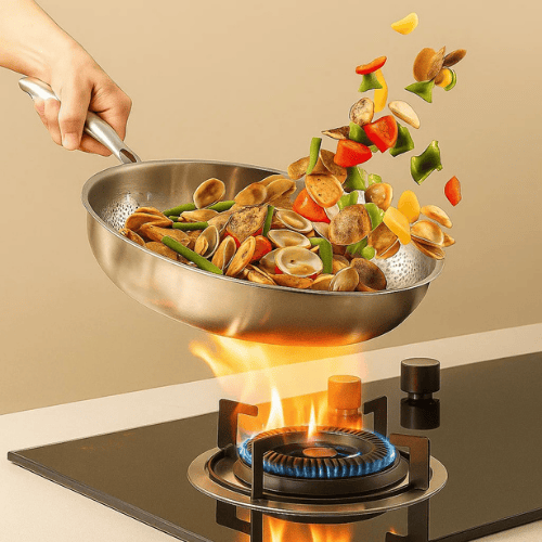 Premium Titanium Frying Pan for All Cooktops - Cook Healthier and Longer