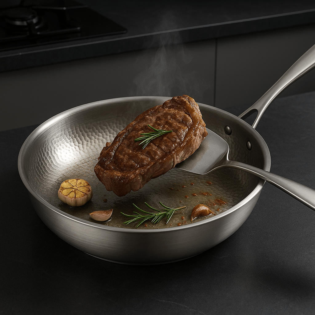 Premium Titanium Frying Pan for All Cooktops - Cook Healthier and Longer