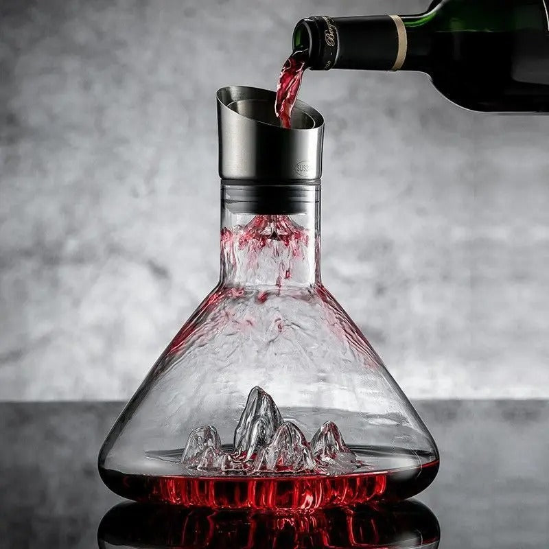 Premium Wine Decanter – Lead-Free Crystal with Quick Aeration & Filtration for Enhanced Flavor