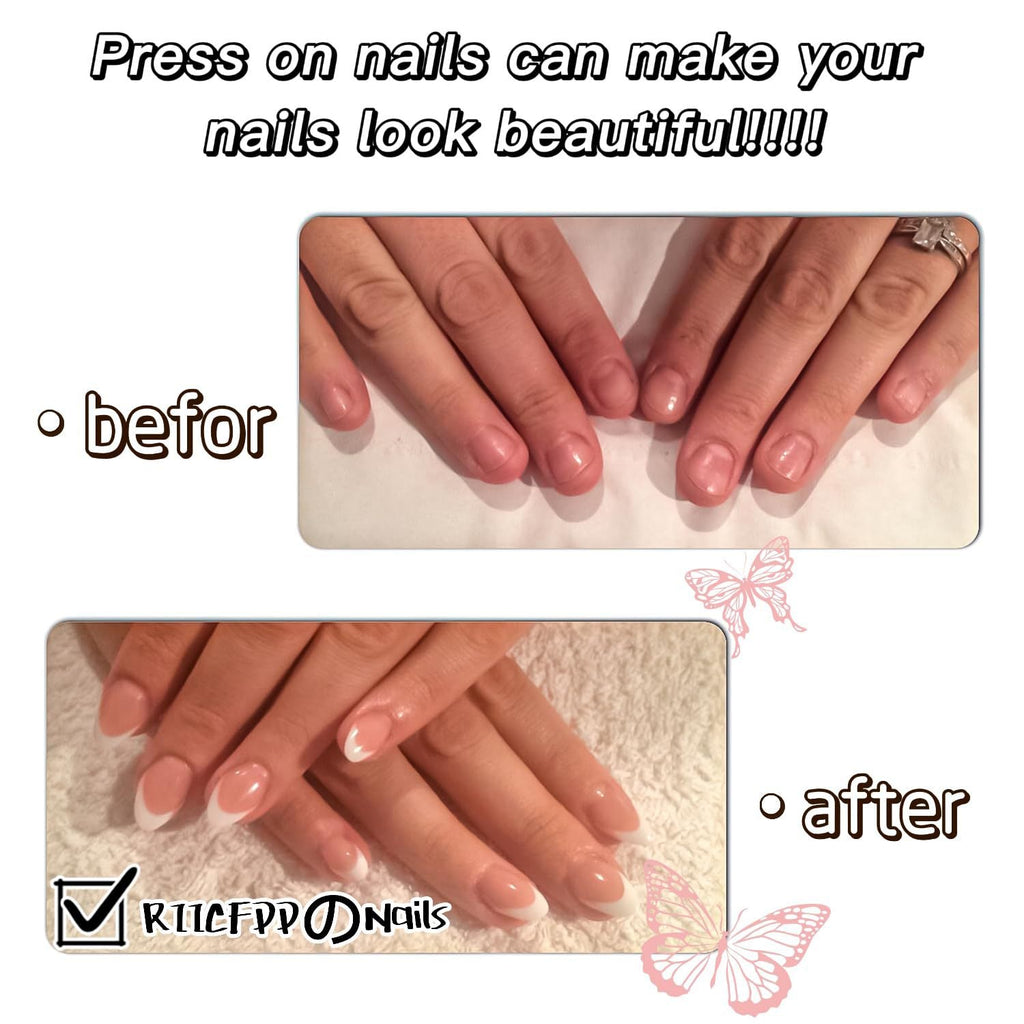Press-On Nails with Elegant 3D Flowers and Ribbon Accents