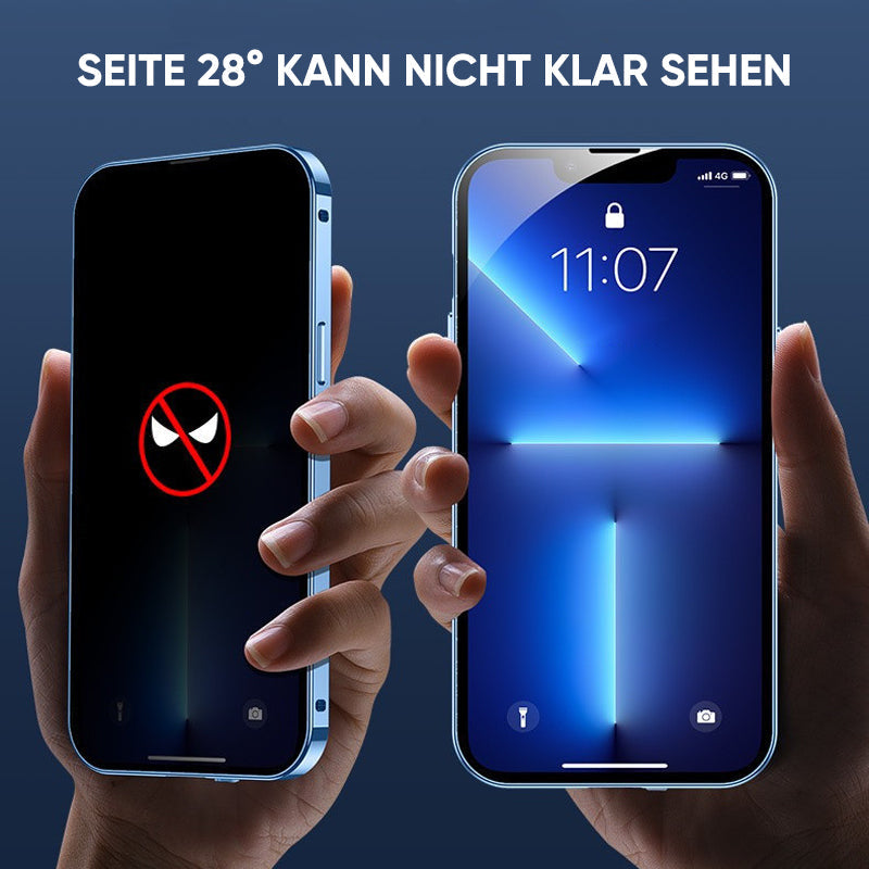 Privacy Shield Magnetic iPhone Case with Tempered Glass