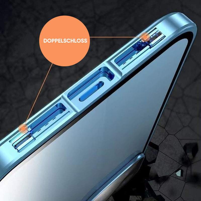 Privacy Shield Magnetic iPhone Case with Tempered Glass