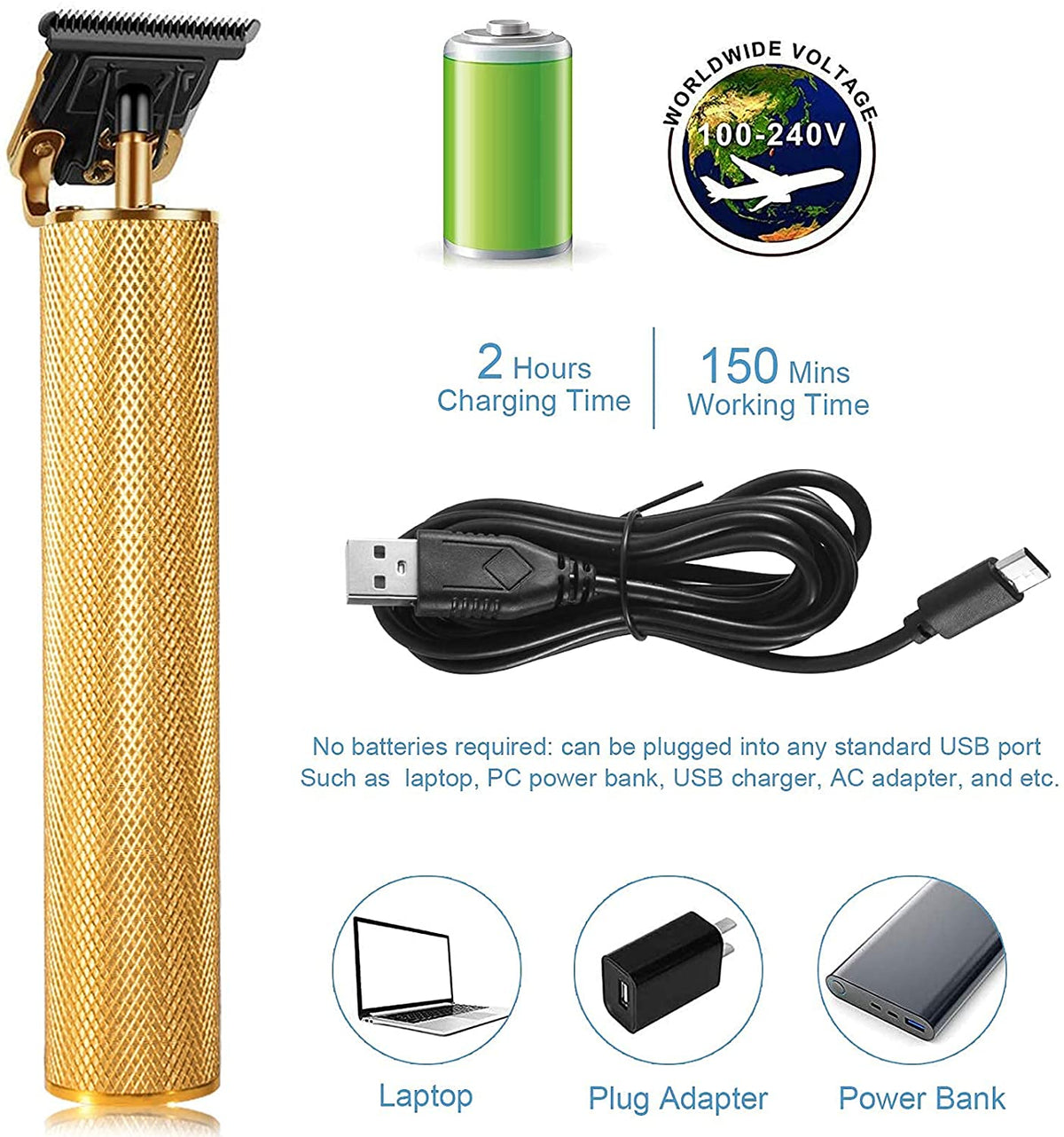 Professional Hair Clipper with T-Blade