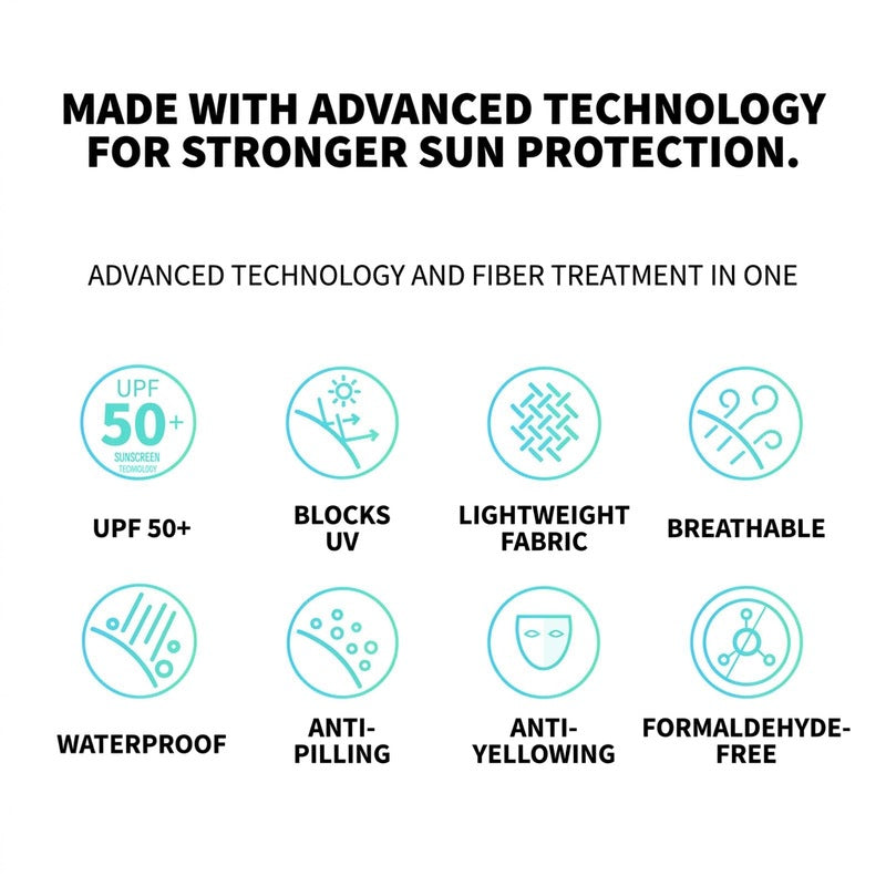 Ultralight UV Protection Clothing with High Collar and Side Pockets