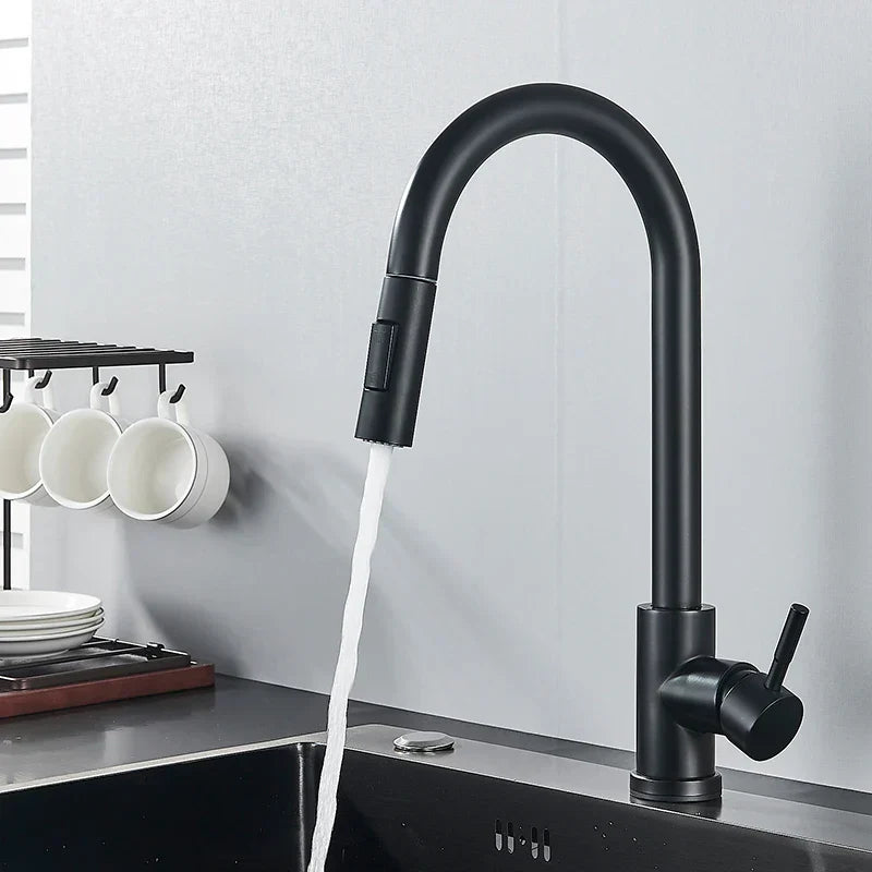 Pull-Out Kitchen Faucet with 360° Swivel Spout