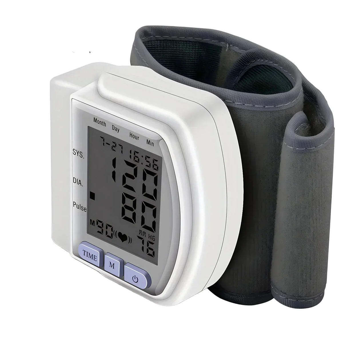 PulseTrack Digital Wrist Blood Pressure Monitor with LCD Display
