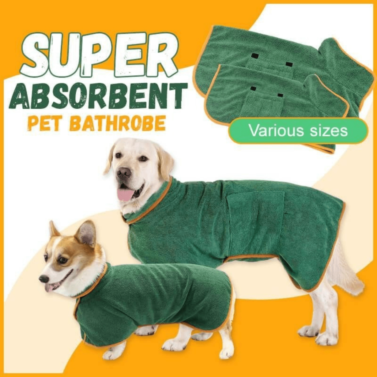 Quick-Dry Dog Coat for Comfort After Walks & Baths