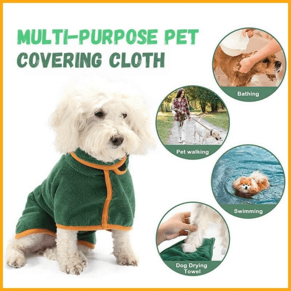 Quick-Dry Dog Coat for Comfort After Walks & Baths