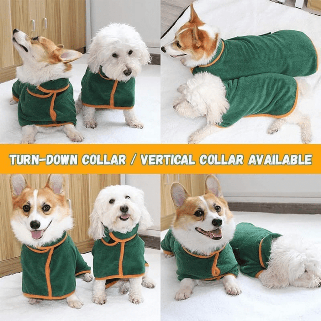 Quick-Dry Dog Coat for Comfort After Walks & Baths