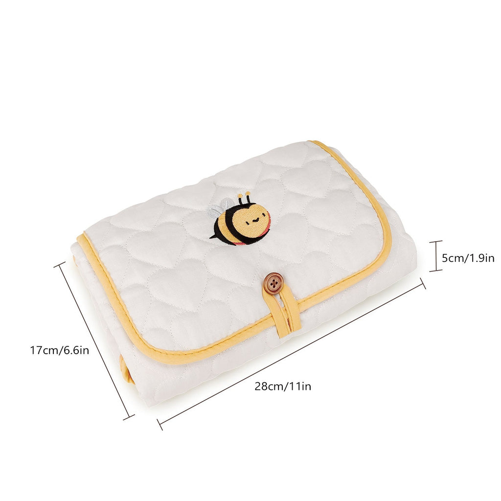 Quilted Diaper Bag with Embroidered Detail