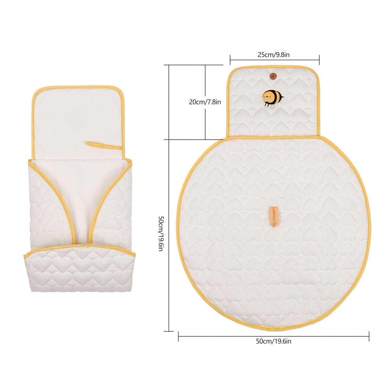 Quilted Diaper Bag with Embroidered Detail