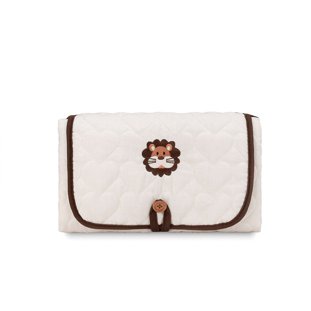 Quilted Diaper Bag with Embroidered Detail