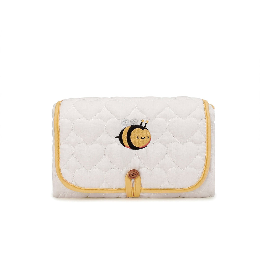 Quilted Diaper Bag with Embroidered Detail