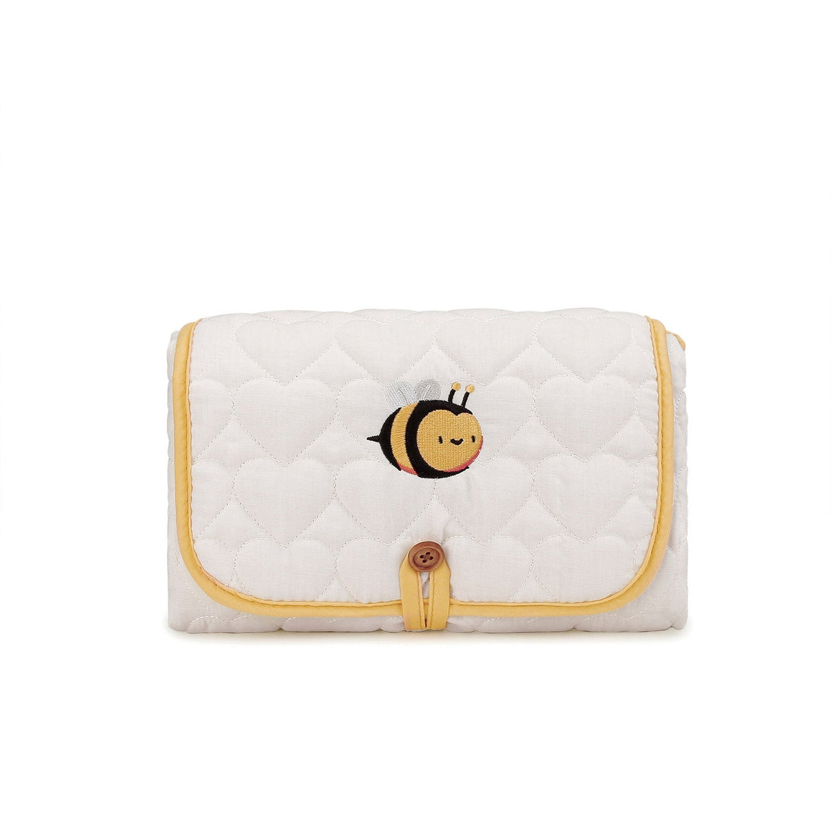 Quilted Diaper Bag with Embroidered Detail