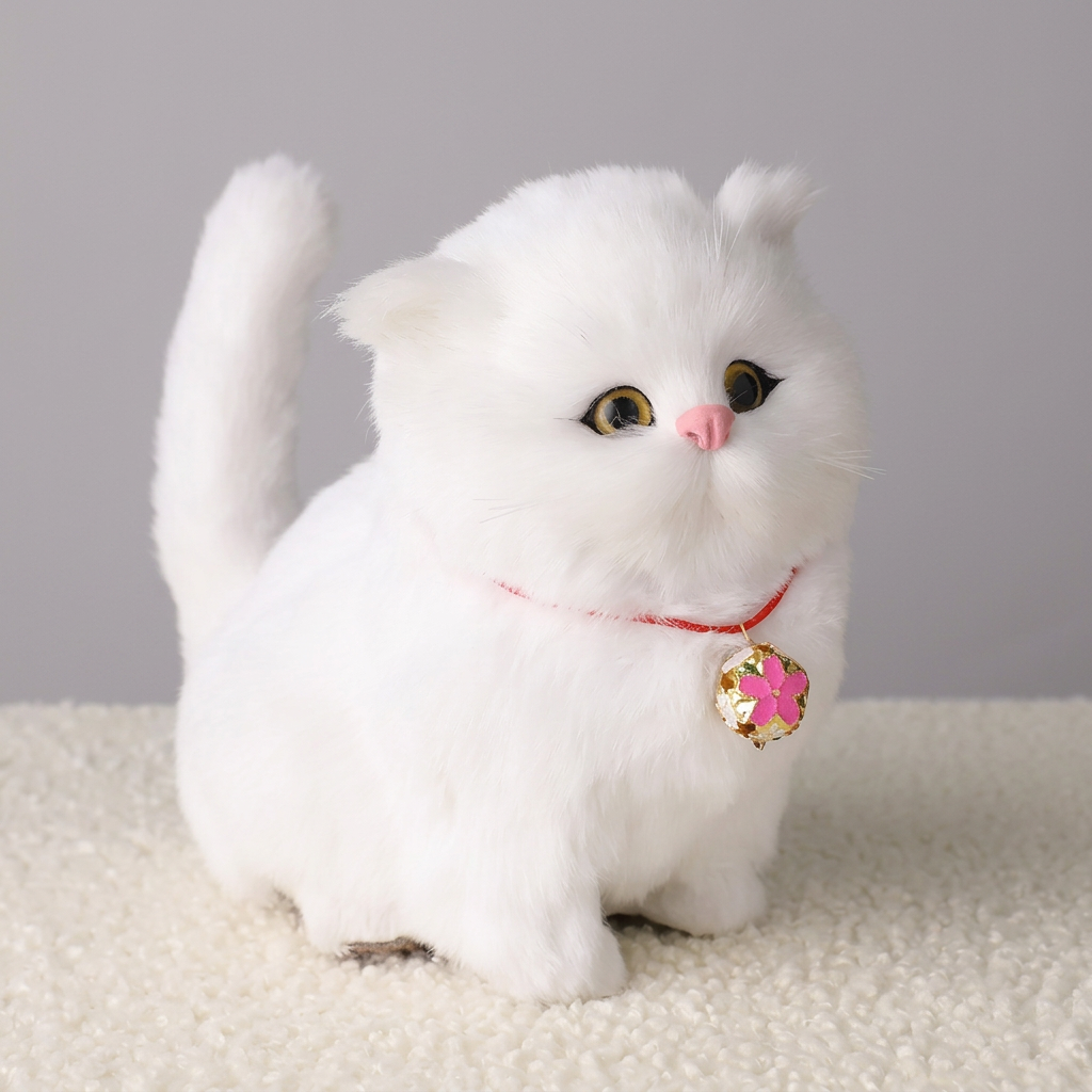 Realistic Interactive Tabby Robot Kitten, Walking and Meowing Robot Cat