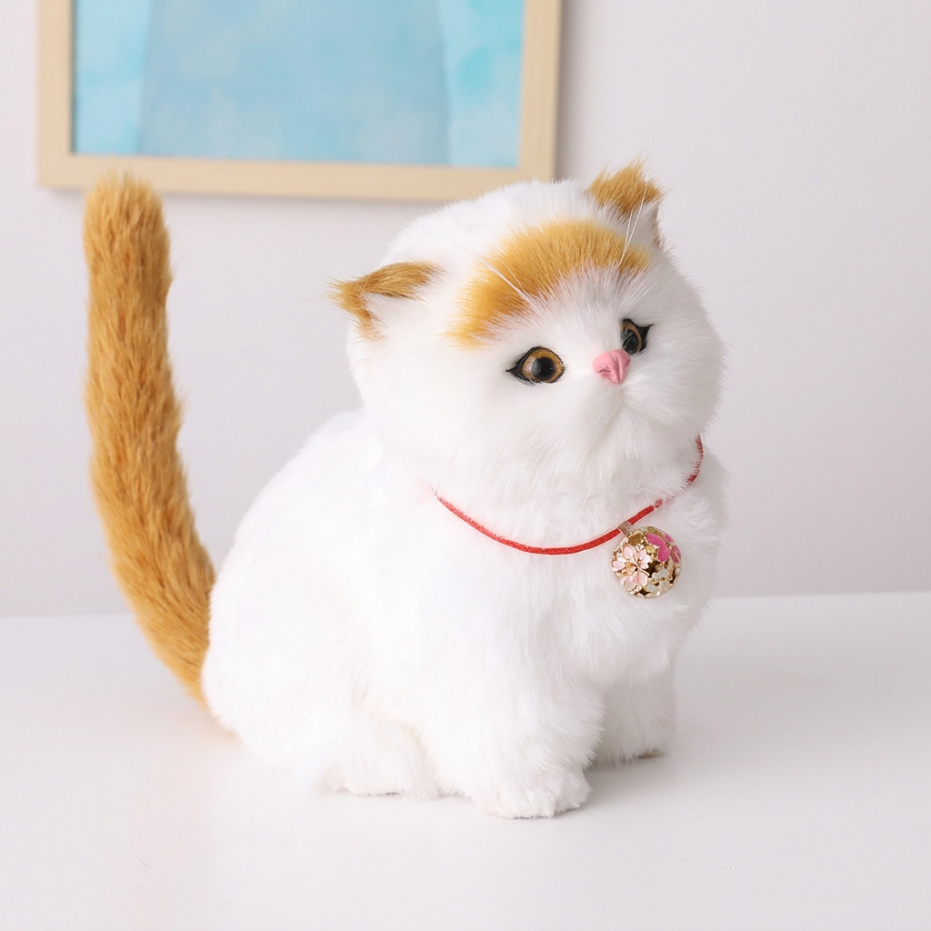 Realistic Interactive Tabby Robot Kitten, Walking and Meowing Robot Cat
