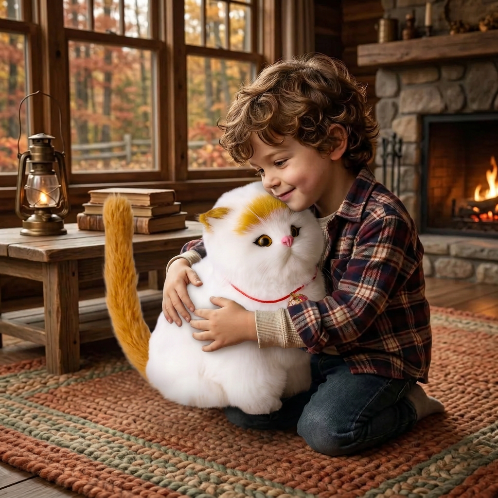 Realistic Interactive Tabby Robot Kitten, Walking and Meowing Robot Cat