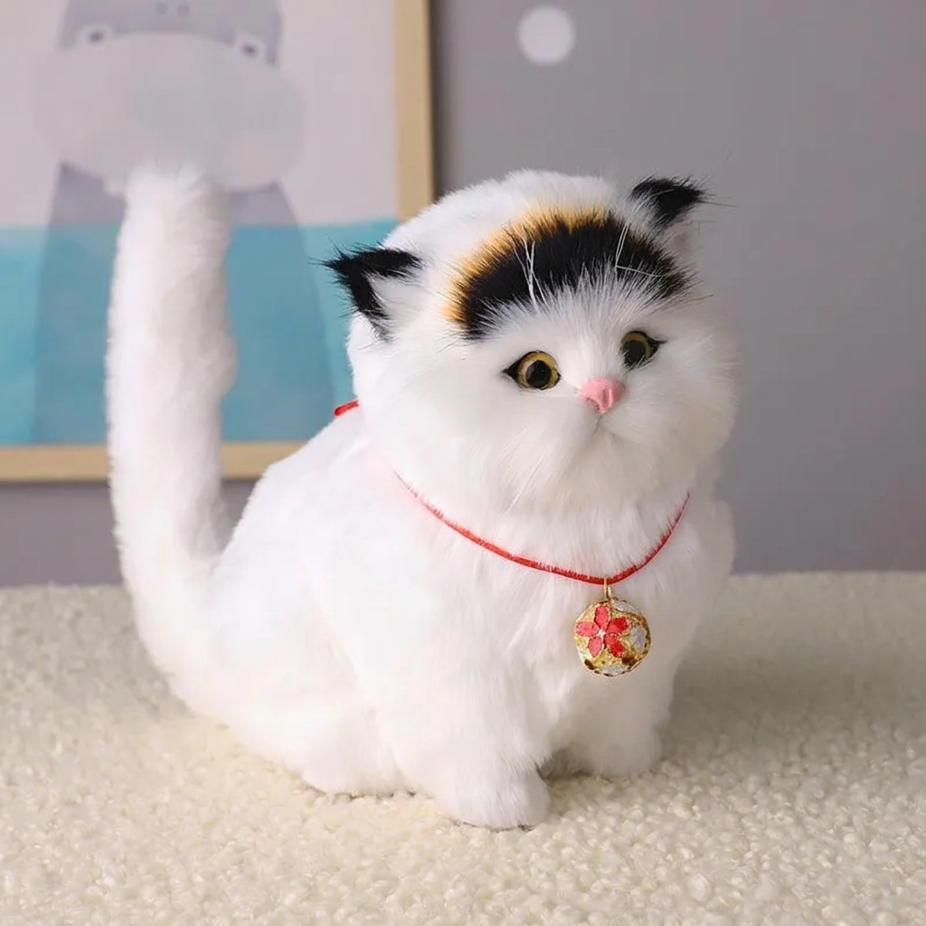 Realistic Interactive Tabby Robot Kitten, Walking and Meowing Robot Cat