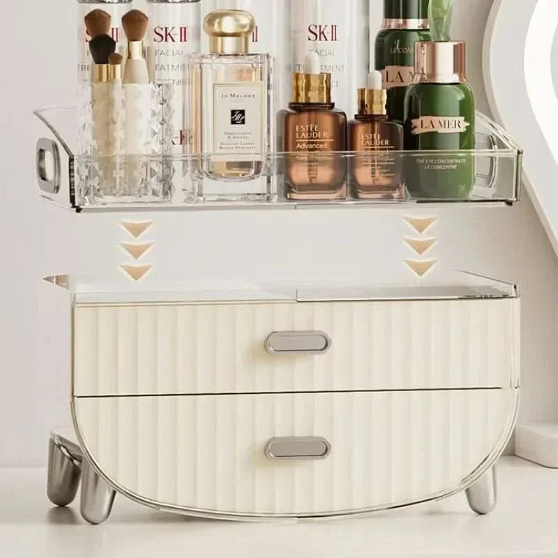 Rechargeable Cosmetic Organizer – Clear Dustproof Makeup Storage