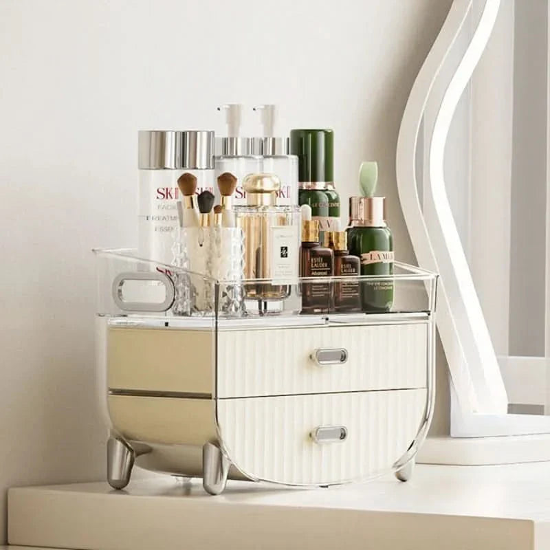 Rechargeable Cosmetic Organizer – Clear Dustproof Makeup Storage