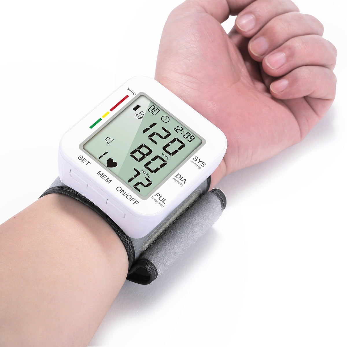 Rechargeable Electronic Wrist Blood Pressure Monitor with Accurate Fast Reading, Large Display & One Touch Operation