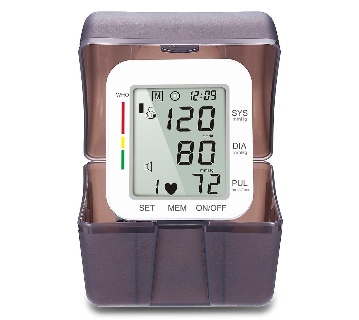Rechargeable Electronic Wrist Blood Pressure Monitor with Accurate Fast Reading, Large Display & One Touch Operation