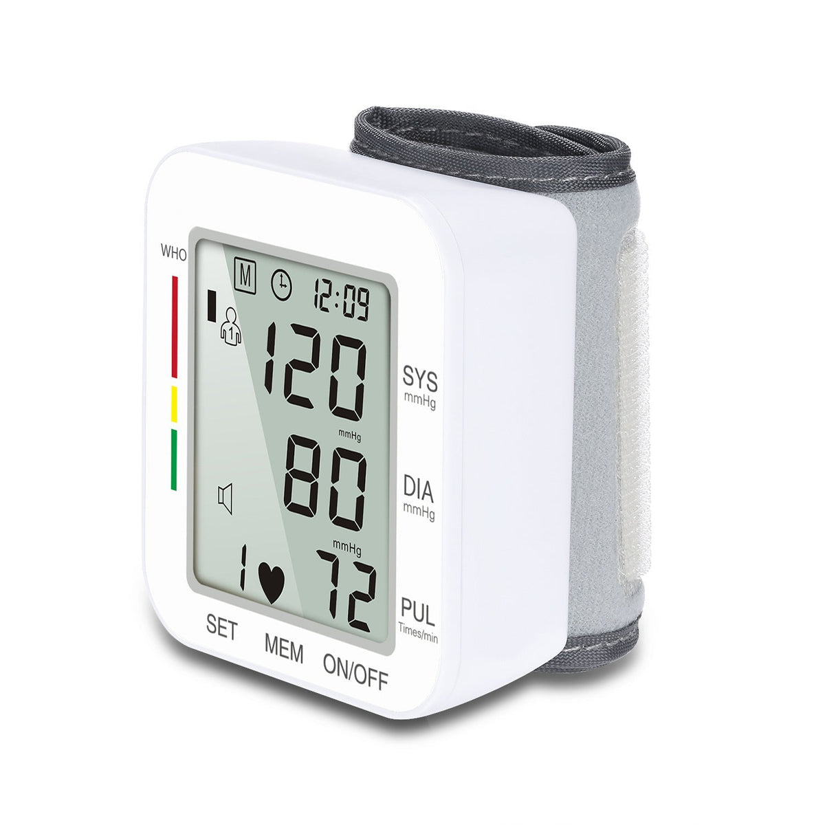 Rechargeable Electronic Wrist Blood Pressure Monitor with Accurate Fast Reading, Large Display & One Touch Operation