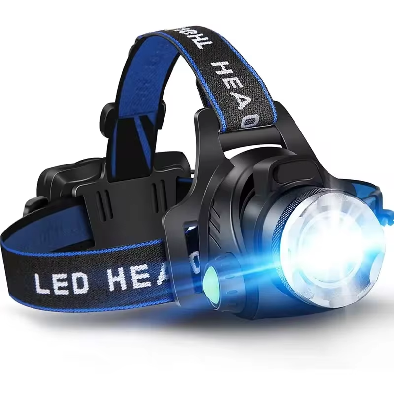 Rechargeable Waterproof LED Headlamp with Zoom