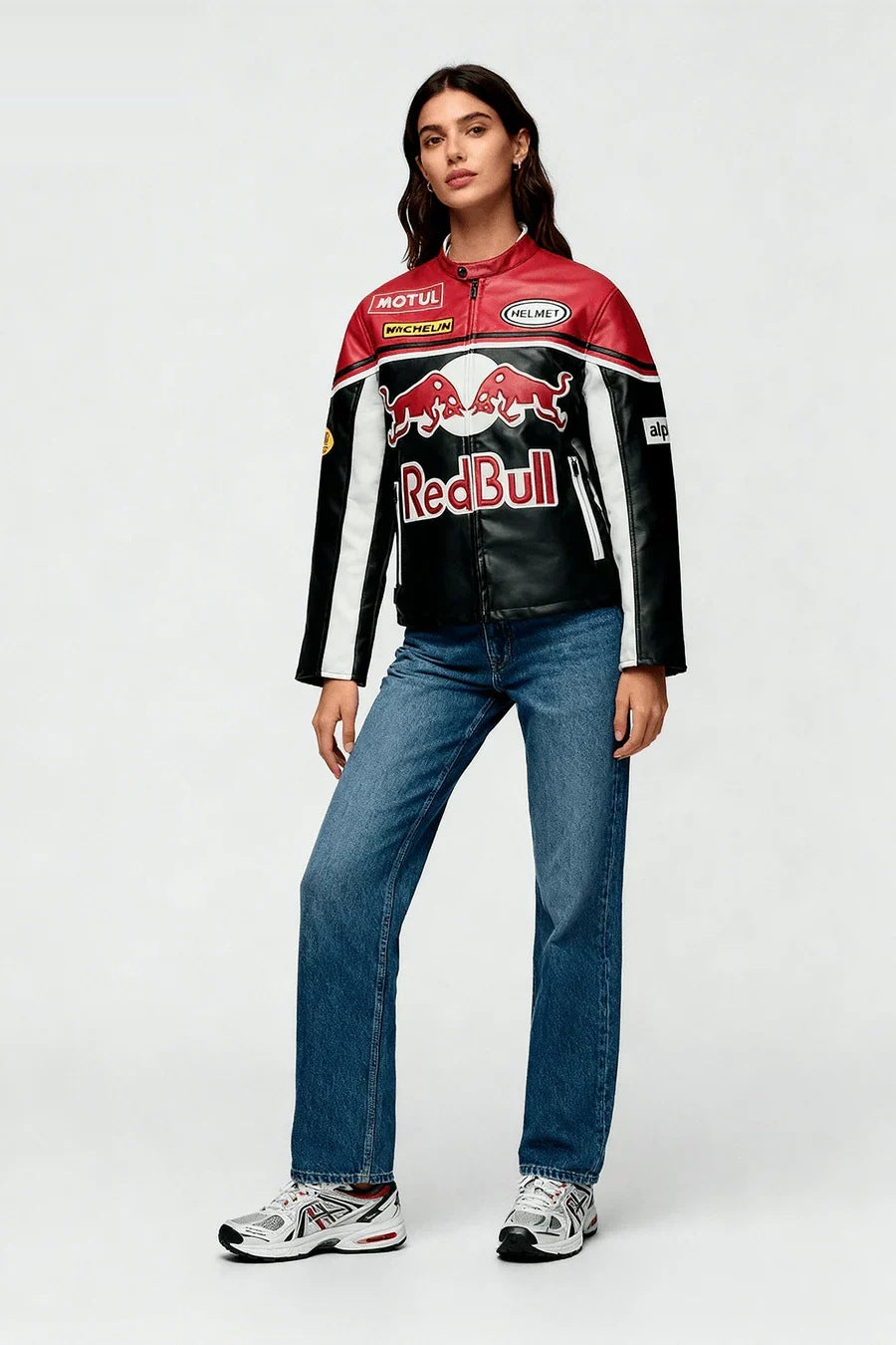Red Bull Vintage Racing Leather Jacket – Unisex – Retro