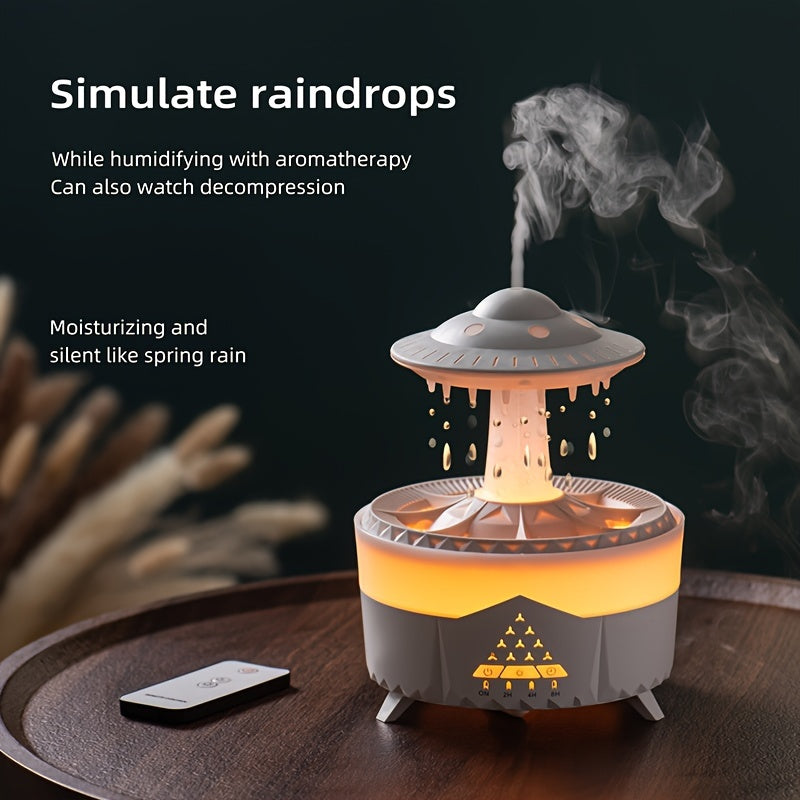 Relaxing Raindrop Aromatherapy Essential Oil Diffuser with LED Light & Humidifier