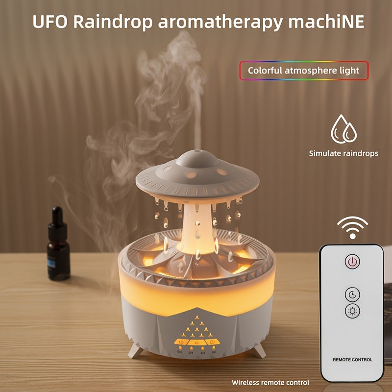 Relaxing Raindrop Aromatherapy Essential Oil Diffuser with LED Light & Humidifier