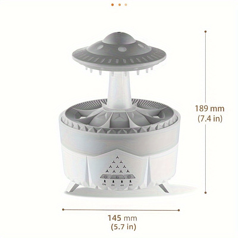 Relaxing Raindrop Aromatherapy Essential Oil Diffuser with LED Light & Humidifier