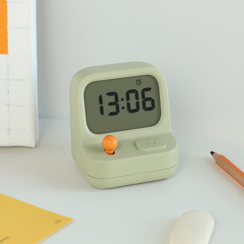Retro Game Console Alarm Clock with Timer and Joystick
