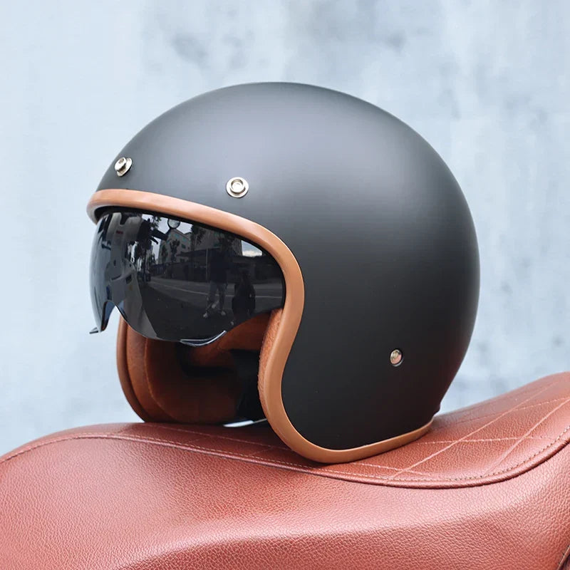 Retro Motorcycle Helmet 3/4 Open Face – Valor
