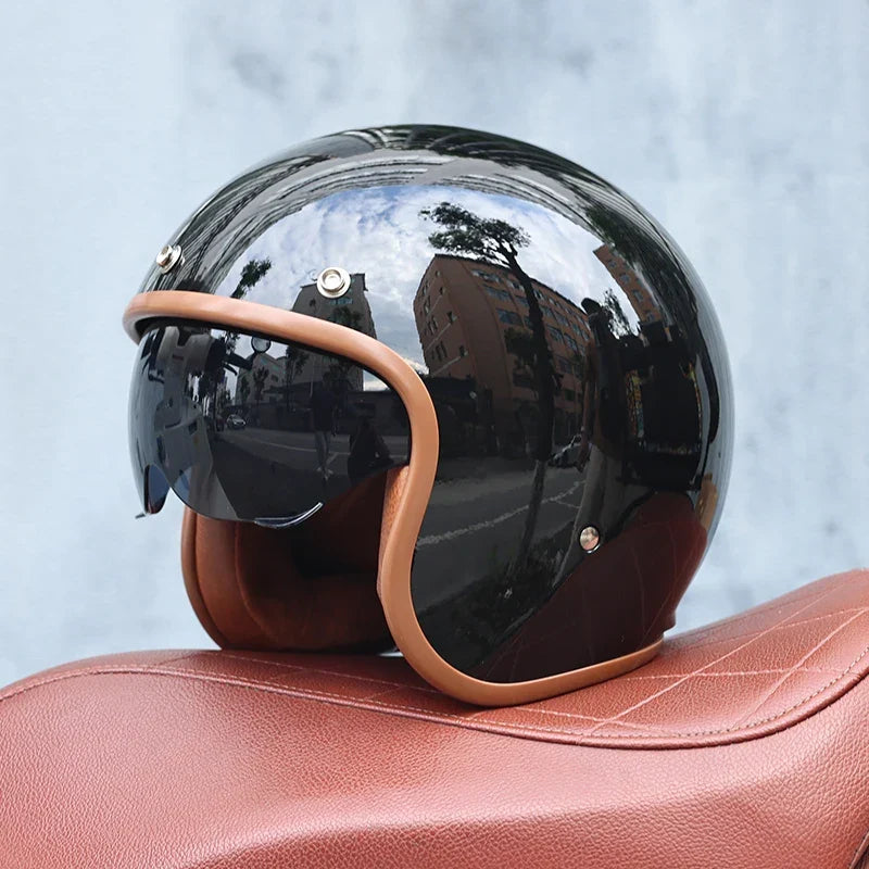 Retro Motorcycle Helmet 3/4 Open Face – Valor