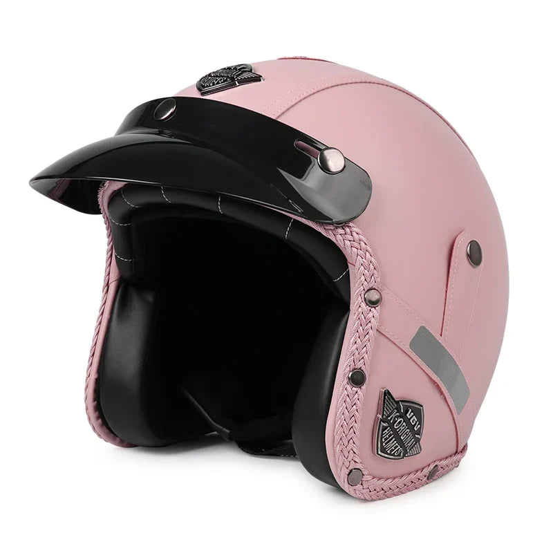 Retro Motorcycle Helmet – Kael – Open Face 3/4