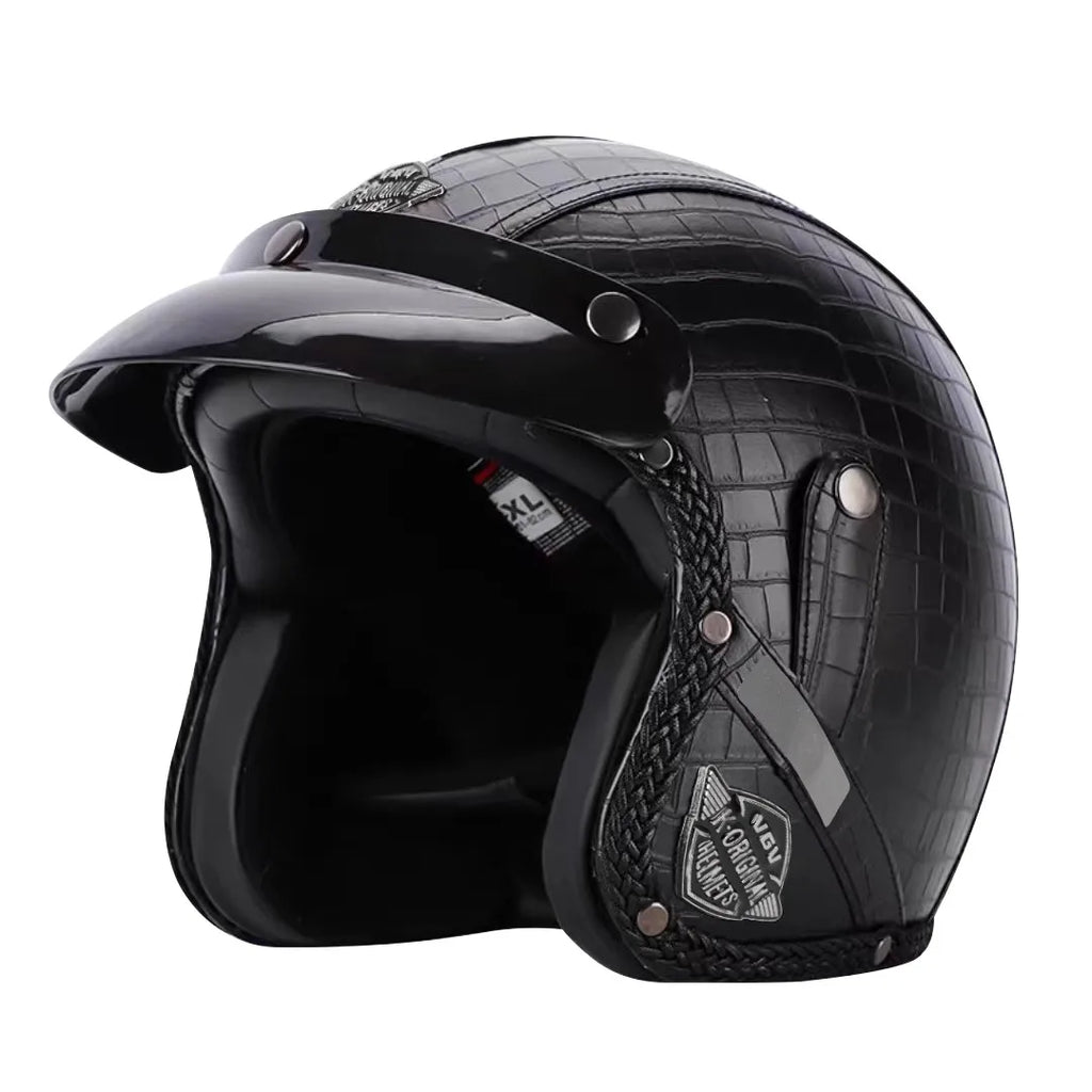 Retro Motorcycle Helmet – Kael – Open Face 3/4