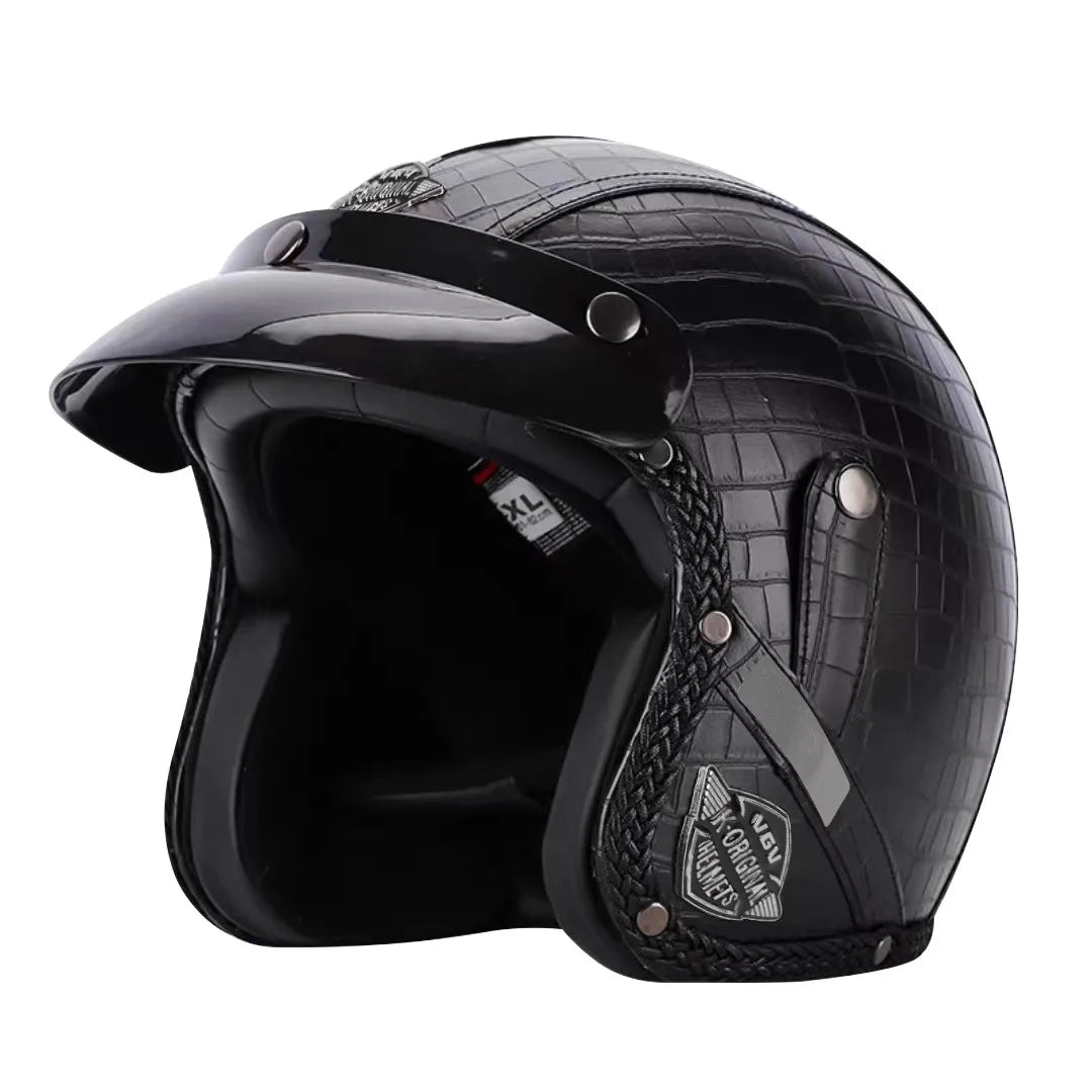 Retro Motorcycle Helmet – Kael – Open Face 3/4