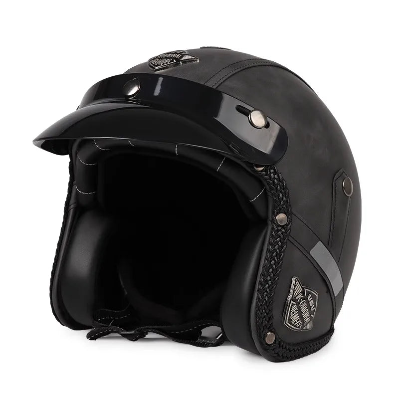 Retro Motorcycle Helmet – Kael – Open Face 3/4