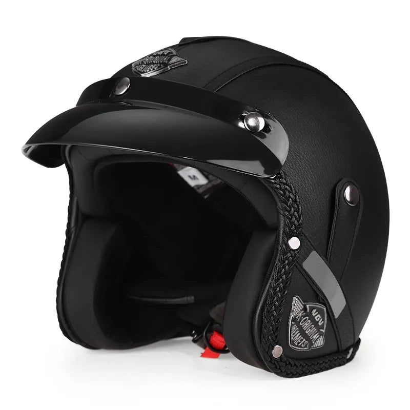 Retro Motorcycle Helmet – Kael – Open Face 3/4