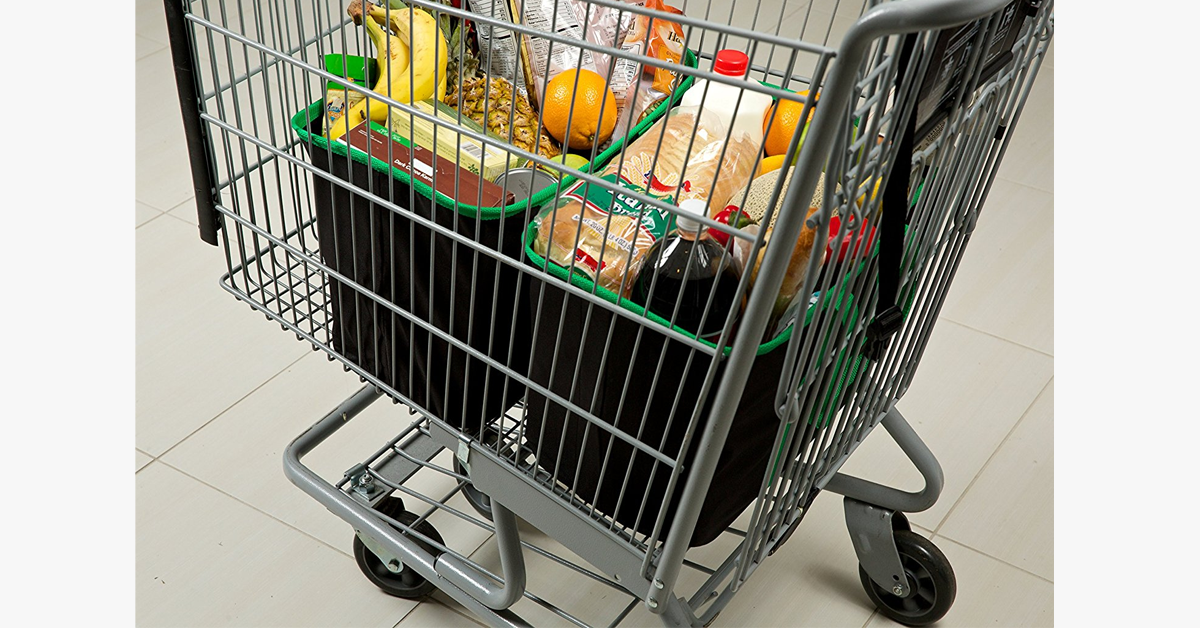 Reusable Shopping Cart Bag with Compartments