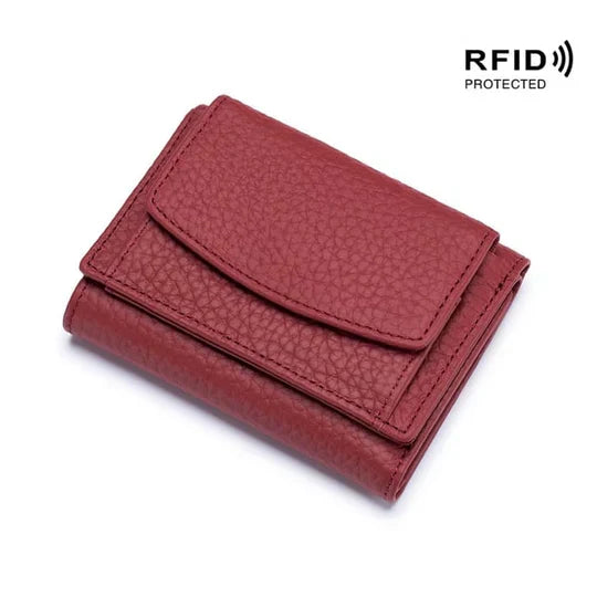 RFID Blocking Leather Wallet – Slim Card Holder for Travel